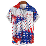 American Shirt Independence Day Printed Short Sleeved T-Shirt Summer Casual Shirts MartLion E01-HY31398 2XL 