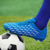 Men's Soccer Shoes Kids Football Ankle Boots Children Leather Soccer Training Sneakers Outdoor Cleats Mart Lion   