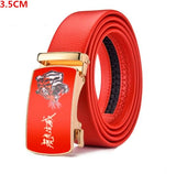 Sky Blue Automatic Buckle Belt for Both Men's and Women Gold Silver Belts 100cm-125cm MartLion   