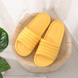 Thick Platform Slipper Women Korean Eva Slippers Home Flip Flops Ladies Soft Sole Cloud Sandals Mart Lion Yellow 3637 