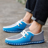 Men's Leather Shoes Casual Loafers Breathable Light Weight White Sneakers Driving Footwear Round Toe Mart Lion   