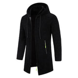 Sweatwear Men's Hoodies Long Sleeve Sweatshirts for Men Zipper Hooded Mens Oversize Winter Top Jacket Coat Black Sweater MartLion   