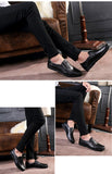 Genuine Leather Men's Handmade Casual Luxury Brand Loafers Breathable Slip on Black Driving Shoes Mart Lion   