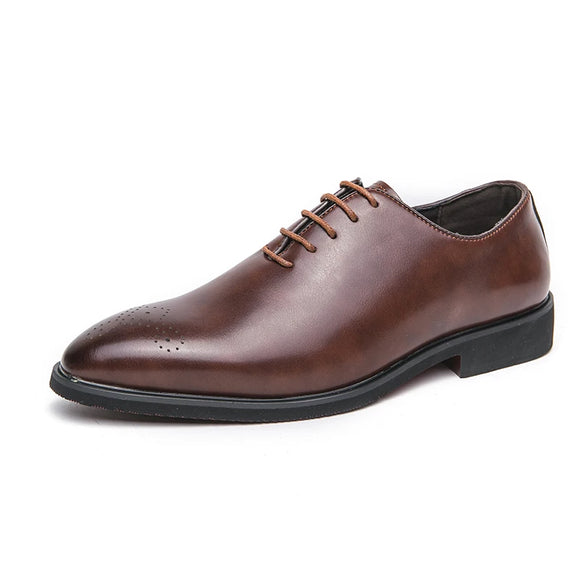 Mens Leather Shoes High Men's Shoes Oxford Wedding Men Dress Leather Shoes Gentleman Office Man Shoe MartLion