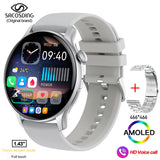 Bluetooth Call Women Smart Watch Full Touch Fitness IP68 Waterproof Men's Smartwatch Lady Clock + box For Android IOS MartLion SA-Alpha-1 Silver A CHINA 