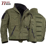 Tactical Military Jacket Men's Casual Multi Pocket Scratch-resistant Cargo Jackets Outdoor Hunting Combat Army Police Coats MartLion   