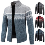 Men's Winter Knitted Cardigan Sweater Thick Warm Zip-Up Coat Thick Jacket Sweatshirts Cardigan Clothing MartLion - Mart Lion