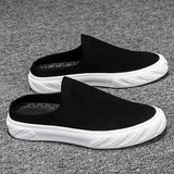 Breathable Heelless Men's Shoes Outdoor Slip Casual Walking Shoes Lightweight Cloth Half Slippers MartLion   