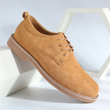 Suede Leather Shoes Men's Soft Leisure Dress Shoes Work Footwear Mart Lion   