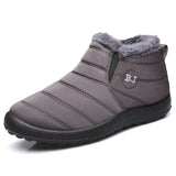 Men's Shoes Boots Snow  Winter Army Waterproof Warm Fur Footwear Work MartLion gray 901 35 