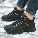 winter men's snow boots waterproof outdoor shoes skidproof sports plus hair warm military cotton Mart Lion   