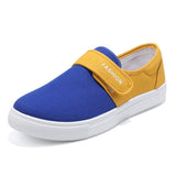 Men's Casual Sneakers Vulcanized Flat Shoes Designed Skateboarding Tennis Hook Loop Outdoor Sport Mart Lion blue yellow 39 