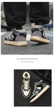 High Top Men's Skate Board Shoes Casual Platform Men's Leather Sneakers Trend Outdoor Sports Skateboard MartLion   