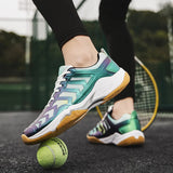 men's tennis shoes Breathable and antiskid track and field shoes Women's outdoor training MartLion Green 36 