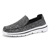 Lightweight Non-slip Walking Sneakers Warm Cotton Shoes Men's Classic Canvas Loafers Breathable Casual MartLion black 39 