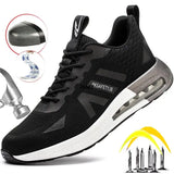  Men's Safety Shoes with Steel Toe Cap Anti-smash Sport Work Sneakers Puncture Proof Work Safety Boots Air Cushion MartLion - Mart Lion