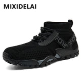 Mesh Breathable Hiking Shoes Summer Men's Sneakers Outdoor Casual Shoes Non-Slip Walking Mart Lion   