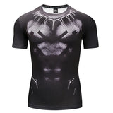 Polyester Men's Running T Shirt 3D Panther print Quick Dry Fitness Shirt Training Exercise Clothes Gym Sport Shirt Top MartLion MTRG-2212 L 