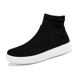 Casual Ankle Socks Shoes Lightweight Mesh Men's Anti-slip Sneakers Loafers Trendy Footwear MartLion 275-Black white 35 