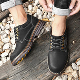 Designer Men's Shoes Casual British Formal Outdoor Waterproof Work Mart Lion   