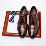 Men's Split Leather Shoes Rubber Sole Office Dress Lether Genuine Leather Wedding Party Mart Lion   