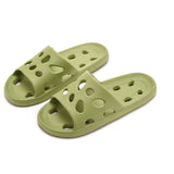 Men's Platform Slippers Shoes Unisex Summer Beach Soft Sole Slide Sandals Leisure Women Indoor Bathroom Anti-slip Slides Mart Lion Green 36-37 