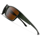 Polarized Sunglasses Fishing Eyewear Sports Glasses for Men Women Outdoor Cycling Camping Driving Surfing MartLion Tea Black  
