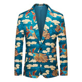  Handsome 100 Peacock Tail  Men's Suit Coat Casual Polyester  Four Seasons  Blazers Smart Casual MartLion - Mart Lion