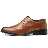 Men's  Oxford Shoes Calfskin Leather Brogue Dress Shoes Classic Shoes Man MartLion   