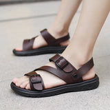 Summer Sandals for Men Outdoor Casual Sport Slippers PU Leather Non-slip Breathable Roman Shoes Beach Flip-Flop Garden Shoes MartLion