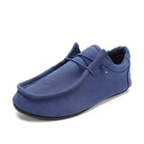 Men's Canvas Shoes Breathable Summer Outdoor Footwear Slip on Walking Sneakers Loafers MartLion blue 47 