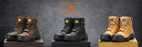  Steel Toe Work Boots Men's 6 Inch Full Grain Leather Electrical Insulation Non-Slip Impact Resistance MartLion - Mart Lion