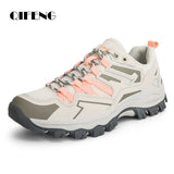 Women Outdoor Casual Shoes Summer Breathable Mesh Hiking Sneakers Female Light Trekking Footwear Flat Climbing Work Mart Lion   