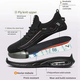 Air Cushion Safety Shoes for Men Anti Smashing Anti Piercing Anti Slip Work Shoes Summer Workwear Shock-absorbing Sneakers MartLion