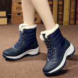 Women Boots Lightweight Ankle Platform Shoes Heels Winter Mujer Keep Warm Snow Winter Shoes MartLion   