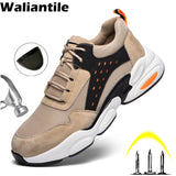 Breathable Work Shoes Sneakers For Men's Anti-smashing Steel Toe Safety Boots Indestructible Construction MartLion   