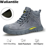 Safety Boots Men's Protective Anti-smashing Working Shoes Waterproof Steel Toe Indestructible MartLion   