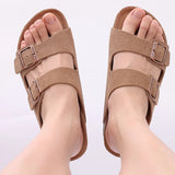 Women's Mules Sandals Men's Clogs Cork Insole Sandals Suede Beach Slides With Arch Support Soft Home Shoes MartLion   