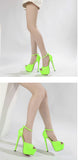 Liyke Summer 16.5CM Stiletto Platform Sandals Elegant Women Dinner Party Dress Shoes Peep Toe Wedding Stripper Heels Pumps Mart Lion   