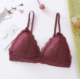 Triangle Cup Lace Bra without Steel Ring Halter Breathable Summer Ladies Underwear MartLion   