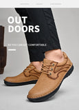 Spring/Autumn Genuine Leather Men's Shoes Outdoor Casual Breathable Flats Brand Moccasins Loafers