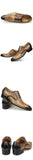  Elegant Formal Dress Shoes Men's Handmade Genuine Leather Oxford Suit Footwear Wedding Party Black Khaki Color MartLion - Mart Lion