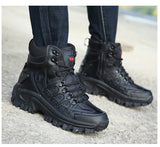  Men's Military Tactical Boots Army Side Zipper Military Anti-Slip Ankle Work Safety Shoes Hiking Mart Lion - Mart Lion
