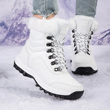 Women Snow Boots Female Winter Casual Shoes Outdoor Youth Mid-Calf Boots Waterproof Plush Ladies Cotton-padded Shoes MartLion   