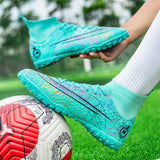  Soccer Shoes Men's AG/TF Football Boots Light Breathable High-top Soccer Cleats Sneakers Outdoor Sports Mart Lion - Mart Lion