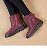 Waterproof Boots Women Casual Winter Warm Plush Soft Platform Snow Slip on Cotton Padded Shoes MartLion   