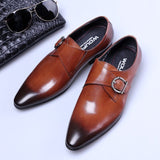 Men's Luxury Shoes Patent Leather Monk Strap Oxford Wedding Formal Dress Designer Mart Lion   