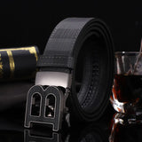 Belt Men's B Letter Automatic Buckle 3.5cm Wide Leather Casual Belt for jeans Ceinture Homme MartLion 14 110cm 