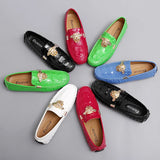 Boat Men's Classic Drive Casual Leather Comfy  Loafers Shoes Bright Color Loafers MartLion   