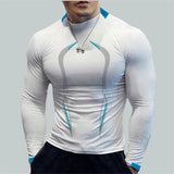 t Shirt Men's Quick Drying Sport Fitness Shirts Long Sleeve Bodybuilding Top Compression Running t Shirt Gymwear MartLion WHITE S 
